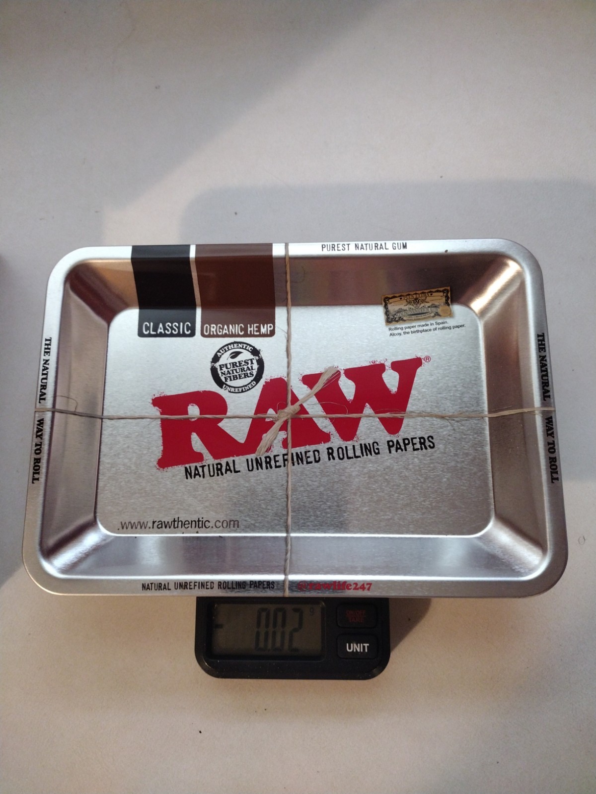 MY WEIGH X RAW TRAY SCALE DIGITAL MAGNETIC WITH RAW MINI ROLLING TRAY 1000g NEW