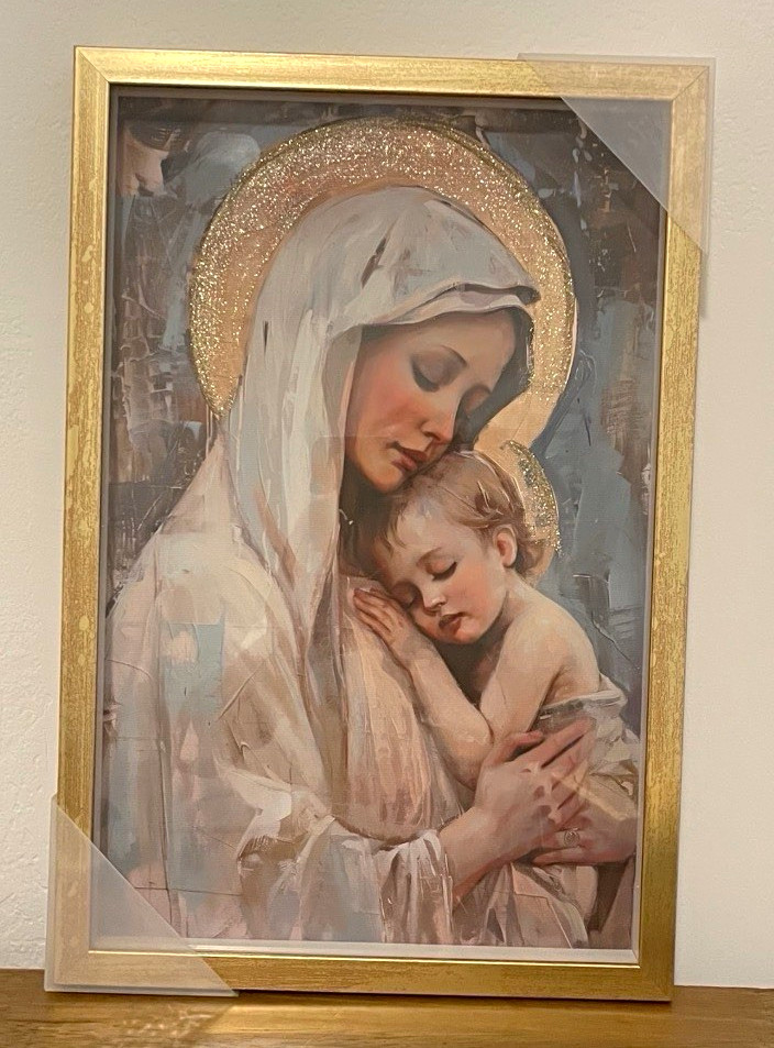 Framed Madonna and Child Christianity Picture Print Wall Art