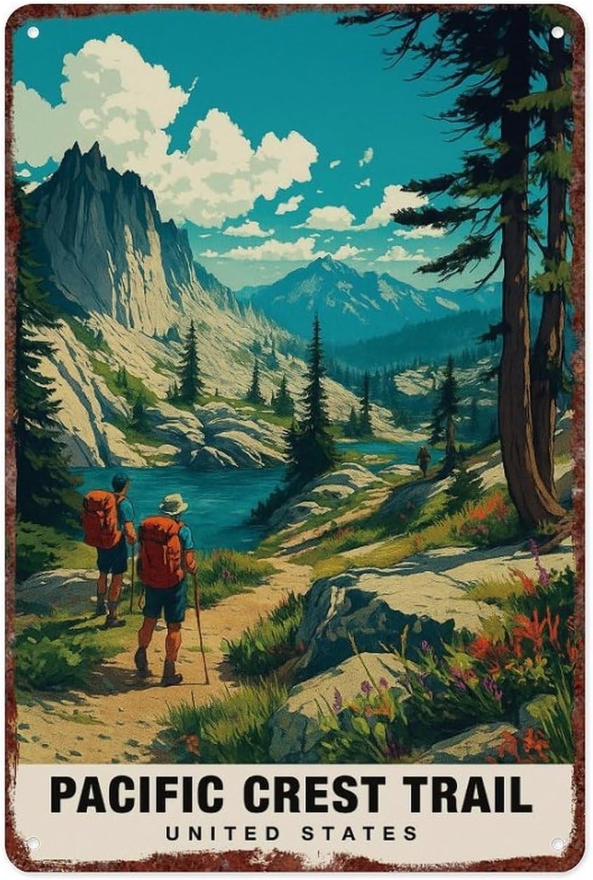 Pacific Crest Trail Western Usa Landscape Tin Metal Signs Home Décor 8x12 Pacific Crest Trail Western Usa Landscape Tin Metal Signs Home Décor 8x12