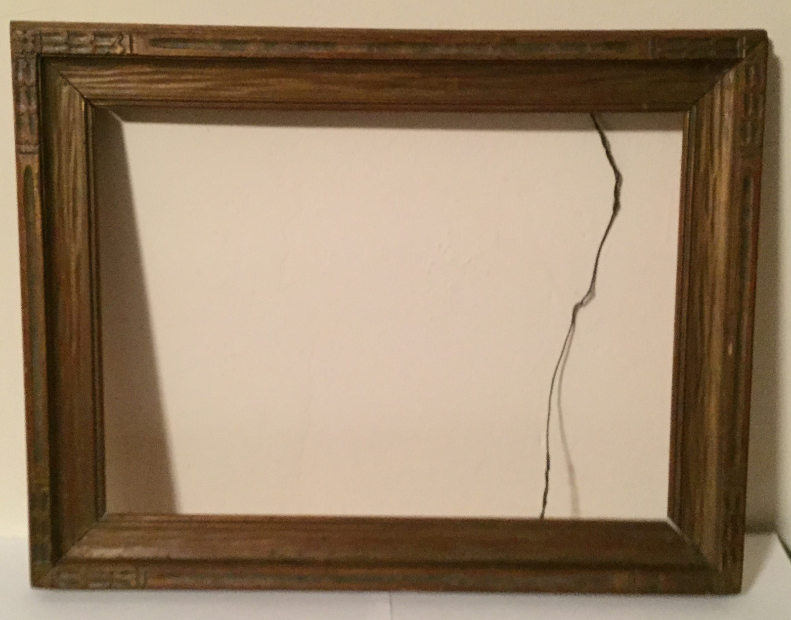 Antique Arts & Crafts Picture Frame Carved and Giltwood for Oil Painting Wood