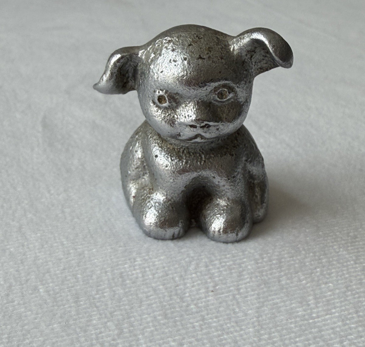 Vintage Cast Iron Bucki Carbons Ribbons Advertising Dog Paperweight Figure 1.5