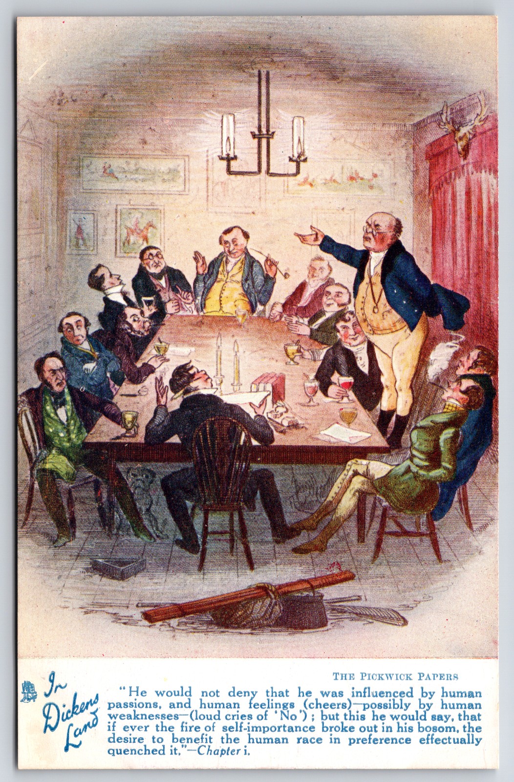 Charles Dickens Pickwick Club Tuck Oilette Postcard