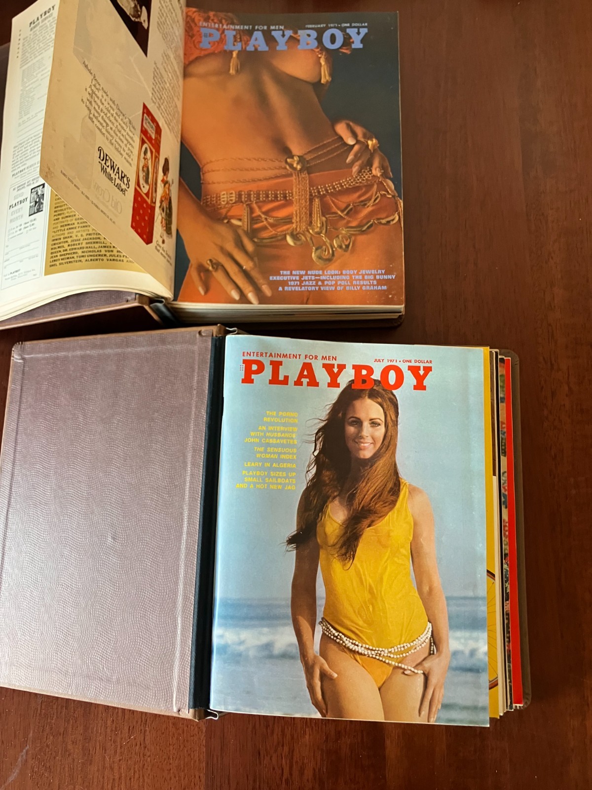 Bound Compete 1971 issues of Playboy Magazine complete year excellent w/ cfs