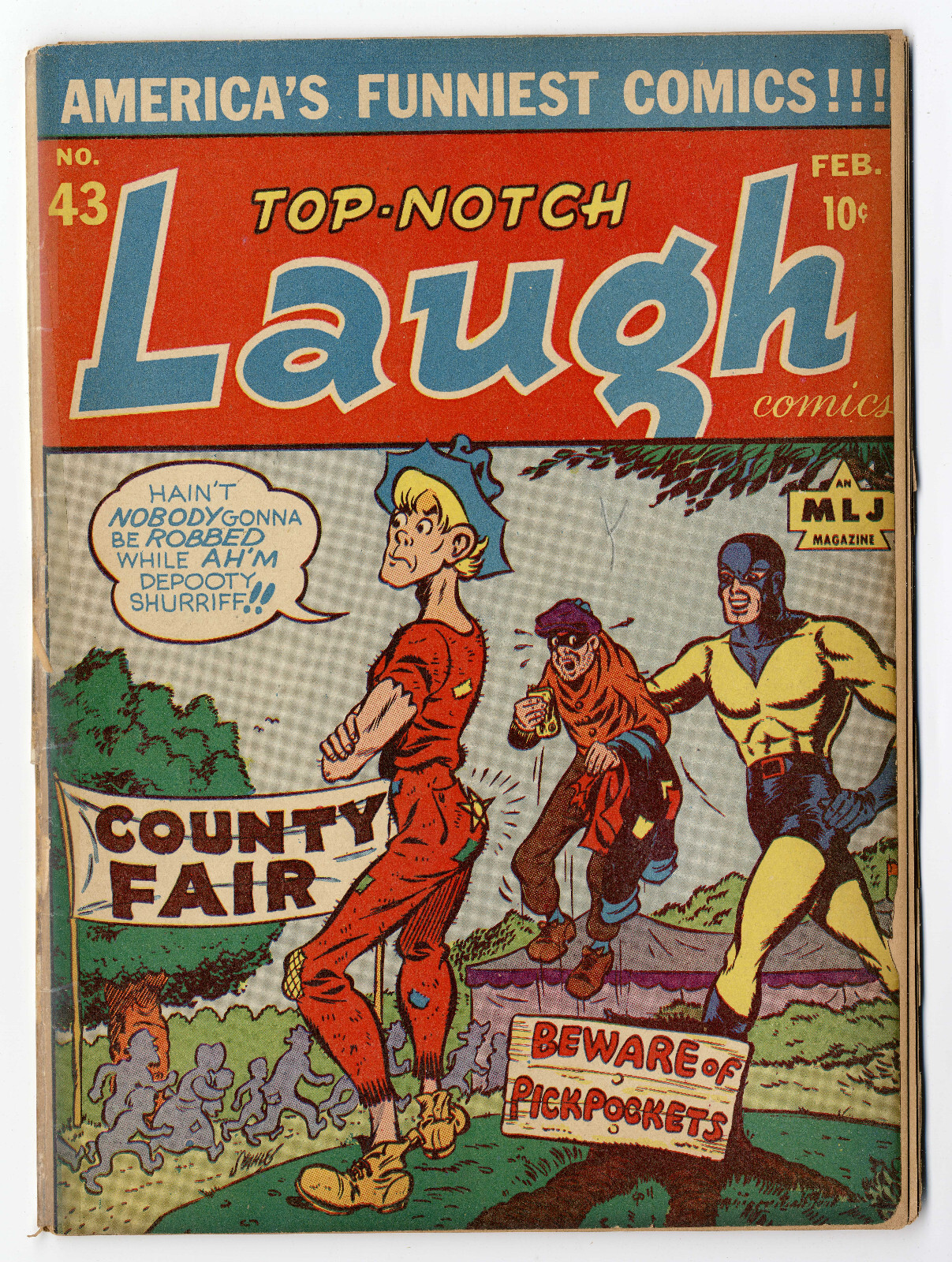 Top Notch Laugh #43 Feb 1944 MLJ Suzie Black Hood Top Notch Laugh #43 Feb 1944 MLJ Suzie Black Hood