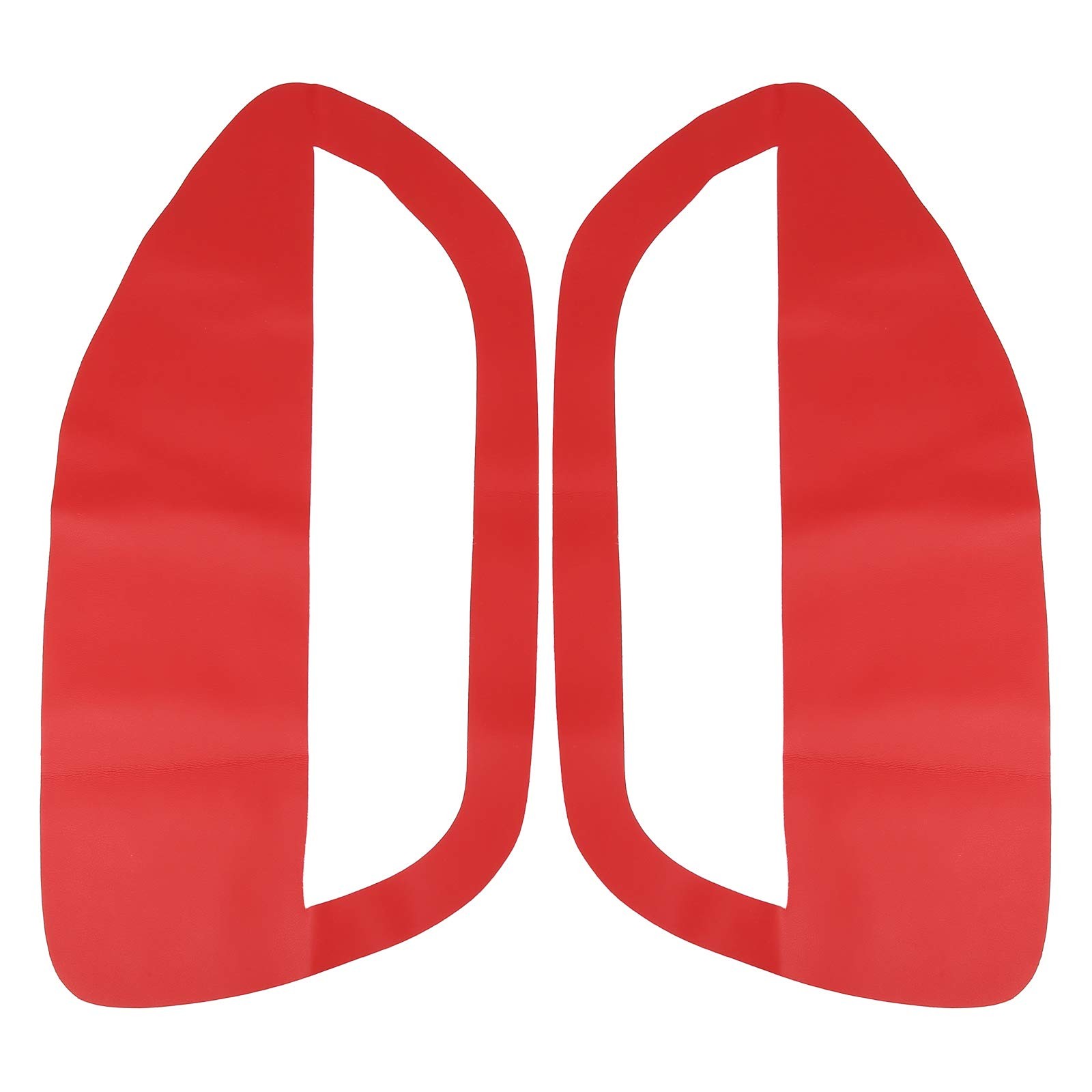 X AUTOHAUX Red Microfiber Leather Door Panel Insert Cover for Ford Mustang