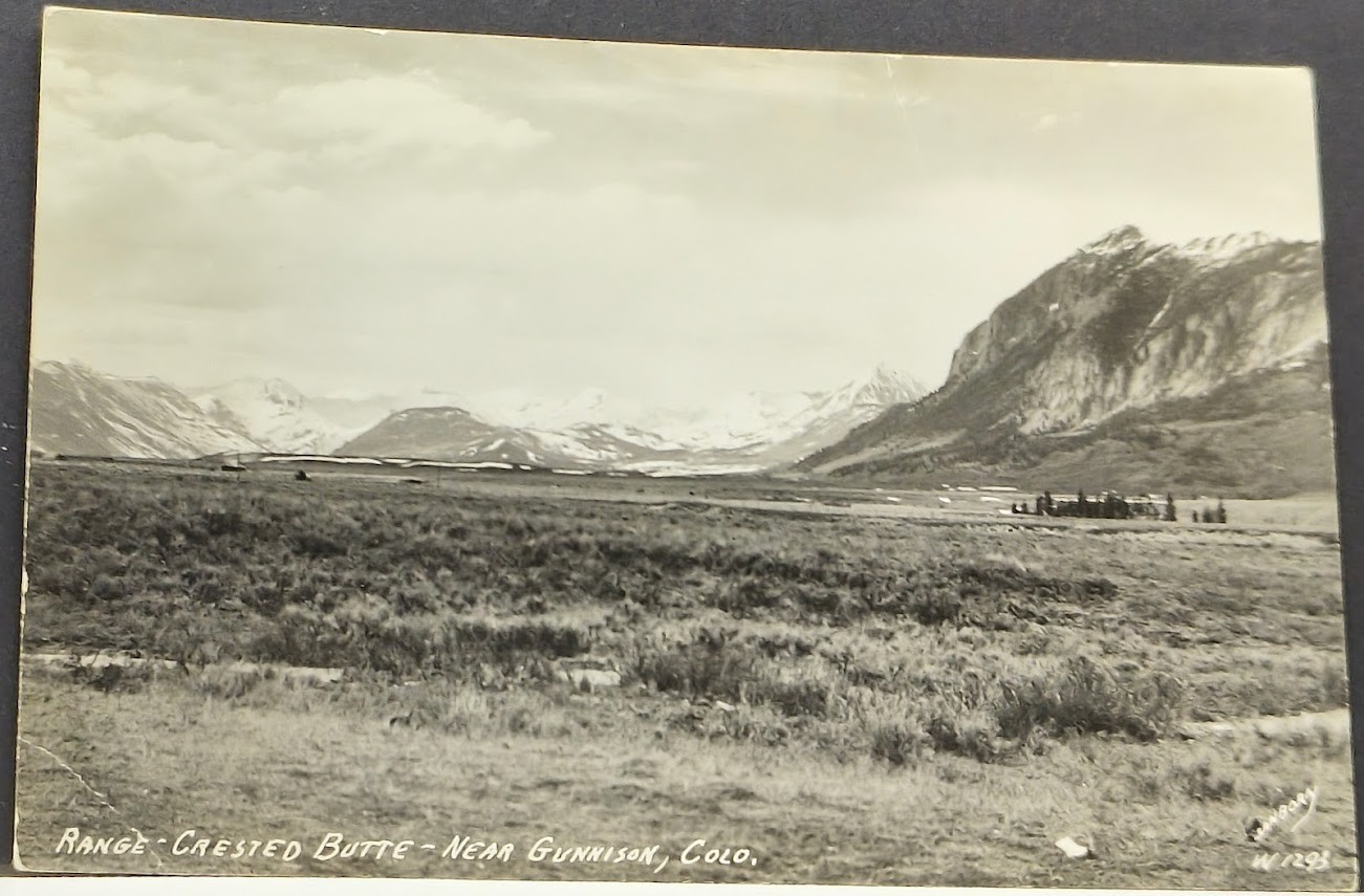 RPPC ~ snow-capped mountain ranges near Crested Butte and Gunnison, Colorado