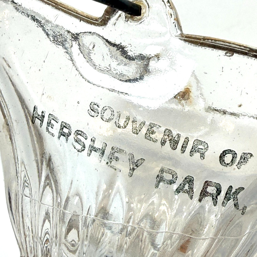 HERSHEY PARK PA Pennsylvania Antique DEPRESSION Glass Souvenir TRINKET COAL