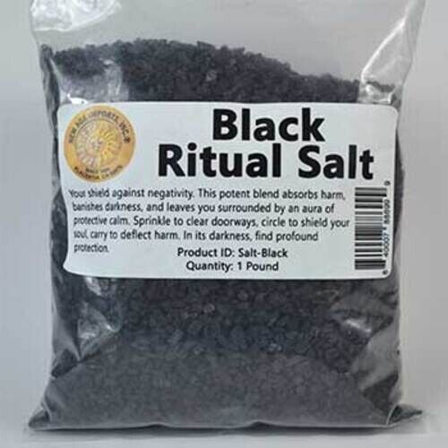 Black Ritual Salt 1 lb. for Banishing and Magickal Spell Work
