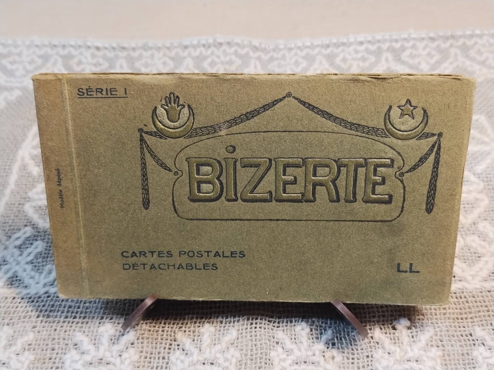 Antique c.1910 Bizerte Tunisia Complete Postcard Album 18 Views E. Fages LL