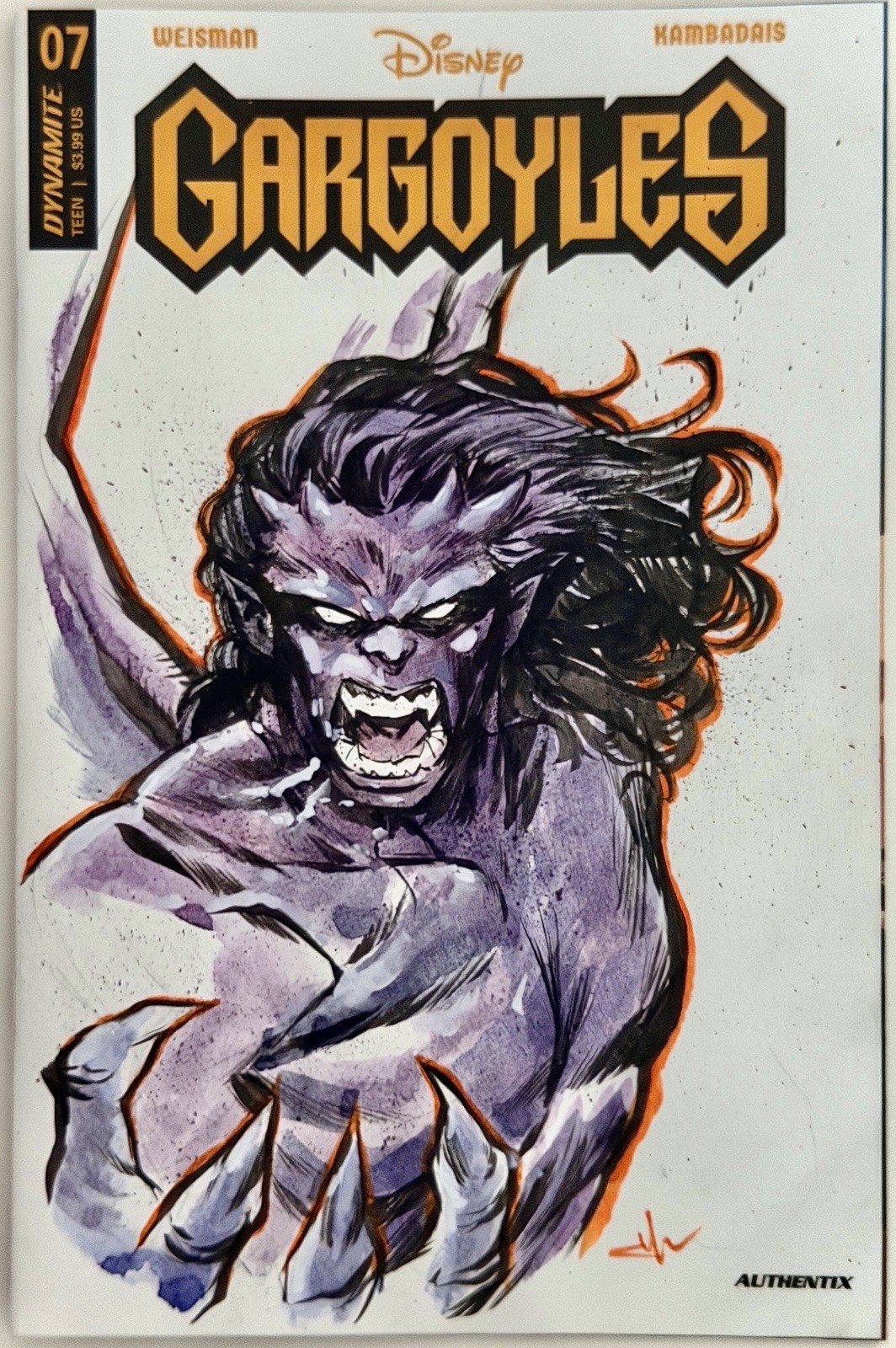Gargoyles #7 - Blank Sketch Variant w/Original Art (Goliath) by JL Cabral + COA Gargoyles #7 - Blank Sketch Variant w/Original Art (Goliath) by JL Cabral + COA