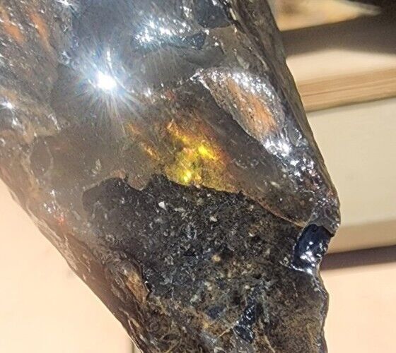FIRE OBSIDIAN - AAA+ Quality - VERY RARE Rough From GLASS BUTTE OR. (142 grams) 