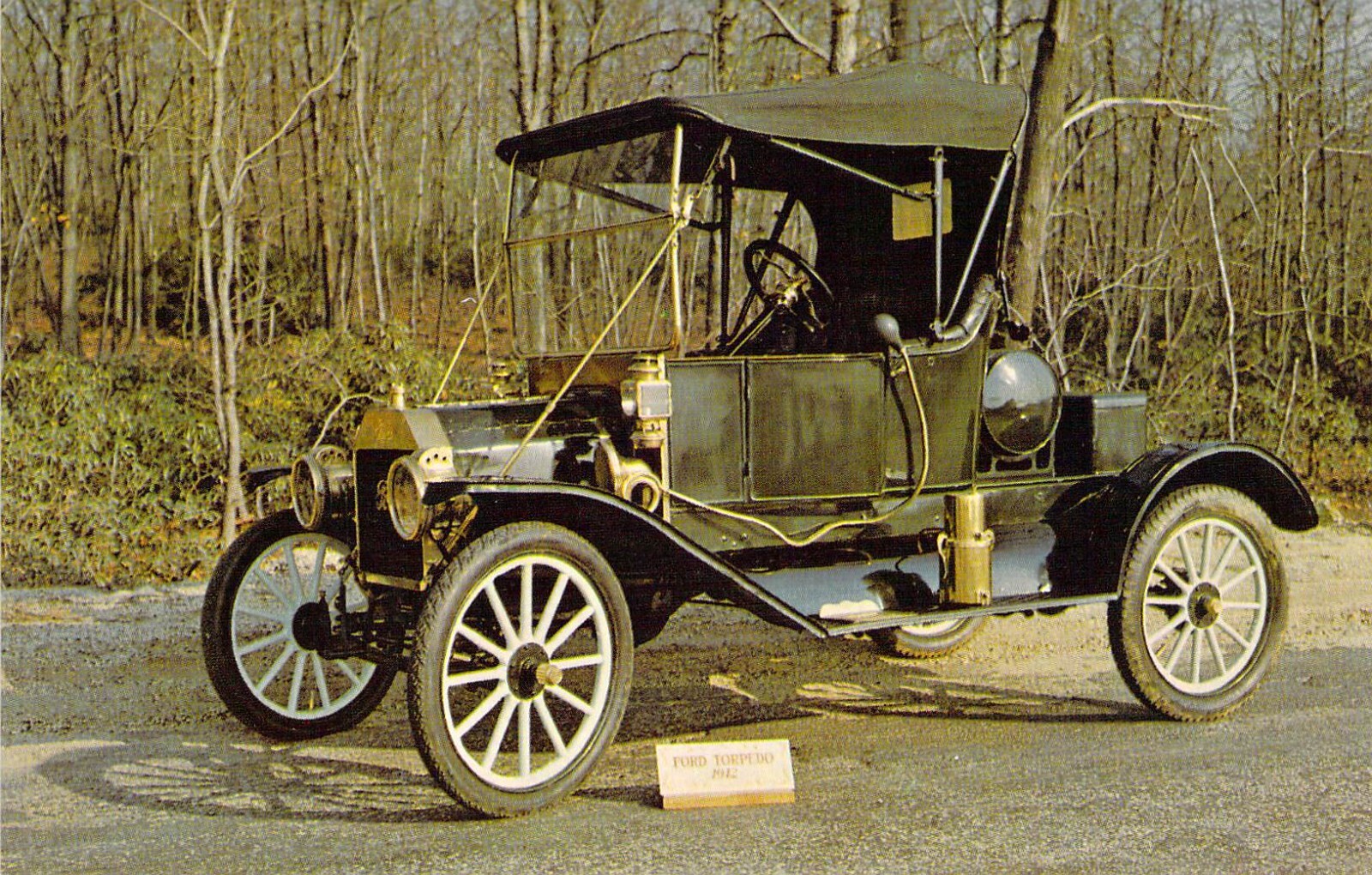 1912 Ford Torpedo Roadster Model T NJ Roaring 20 Autos Postcard K6