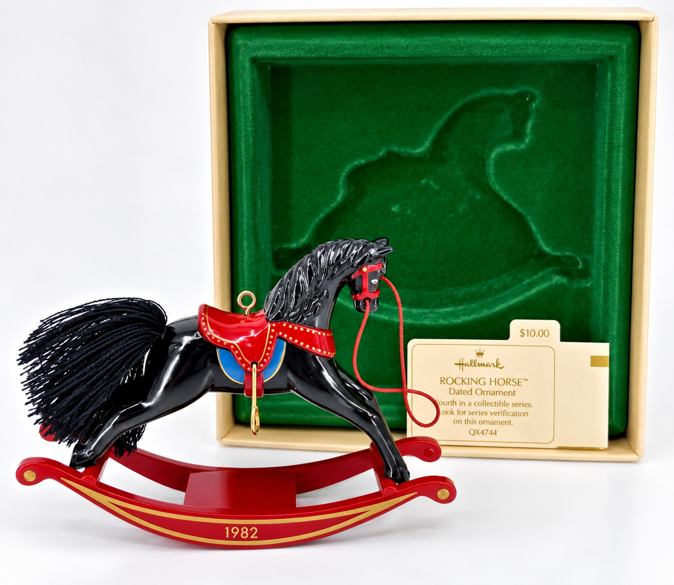 Hallmark Collector's Series Rocking Horse Ornament Second In The Series 1982