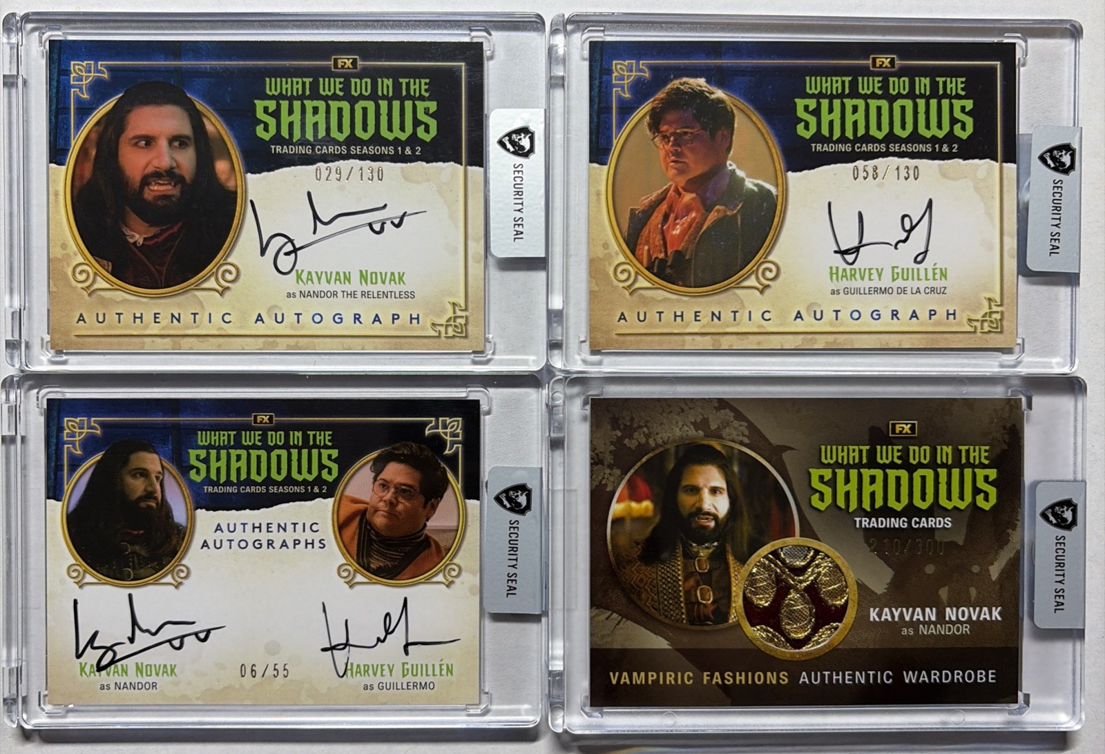 2026 SDCC What We Do In The Shadows Nandor Guillermo Dual Auto Base MASTER SET 2026 SDCC What We Do In The Shadows Nandor Guillermo Dual Auto Base MASTER SET