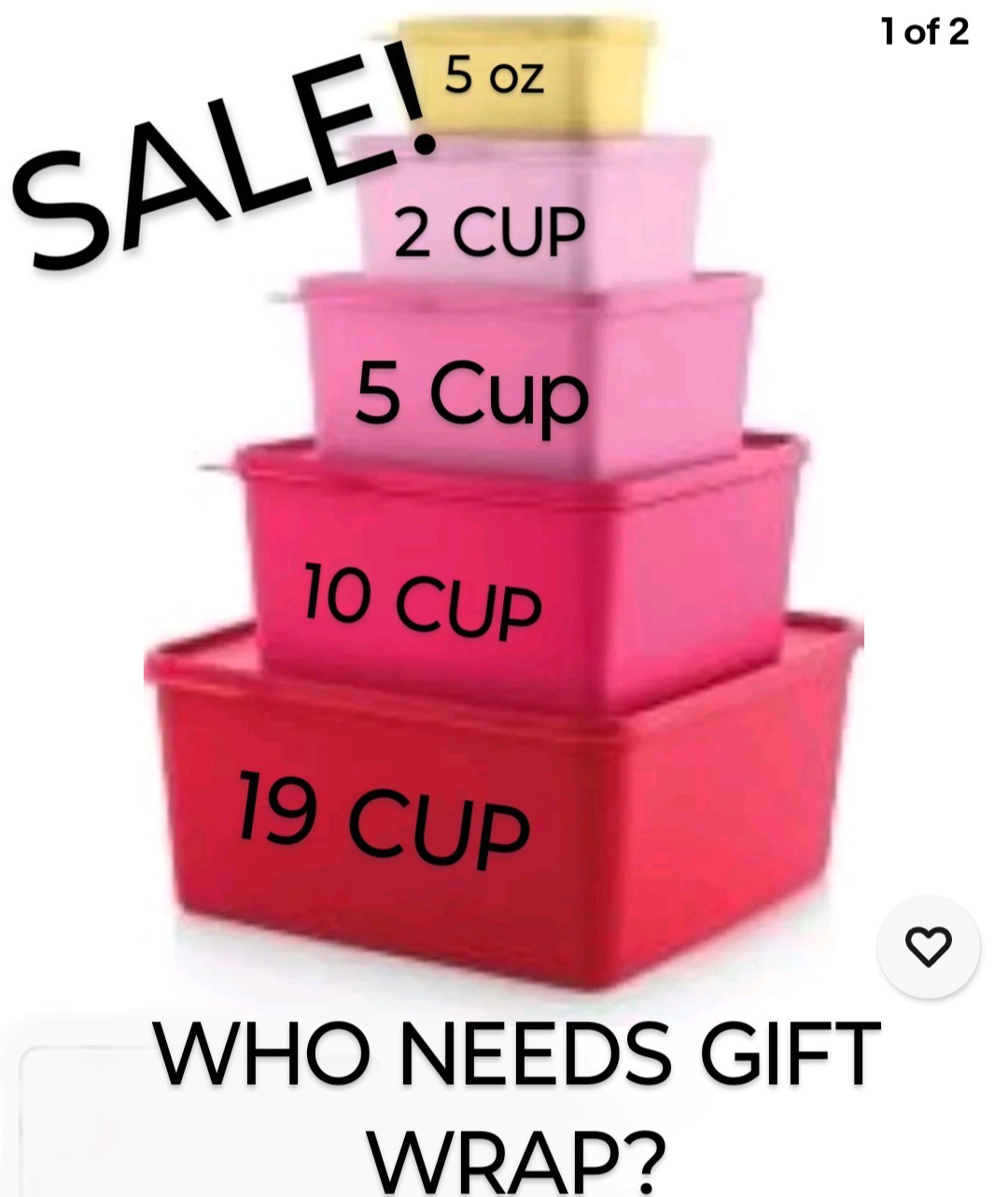 SALE Tupperware Keep Tabs 5pc Containers Nesting Easy Storage \