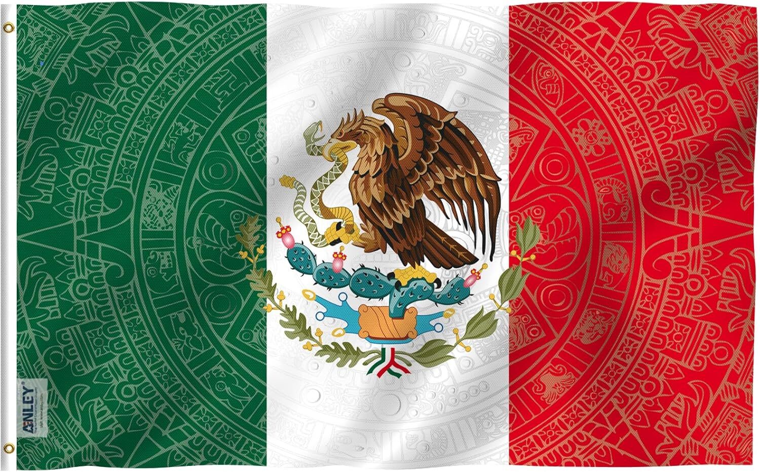 Anley 3x5 Foot Mexico Flag Indepedence Day Aztecs Mexican MX Cinco de Mayo Flag Anley 3x5 Foot Mexico Flag Indepedence Day Aztecs Mexican MX Cinco de Mayo Flag