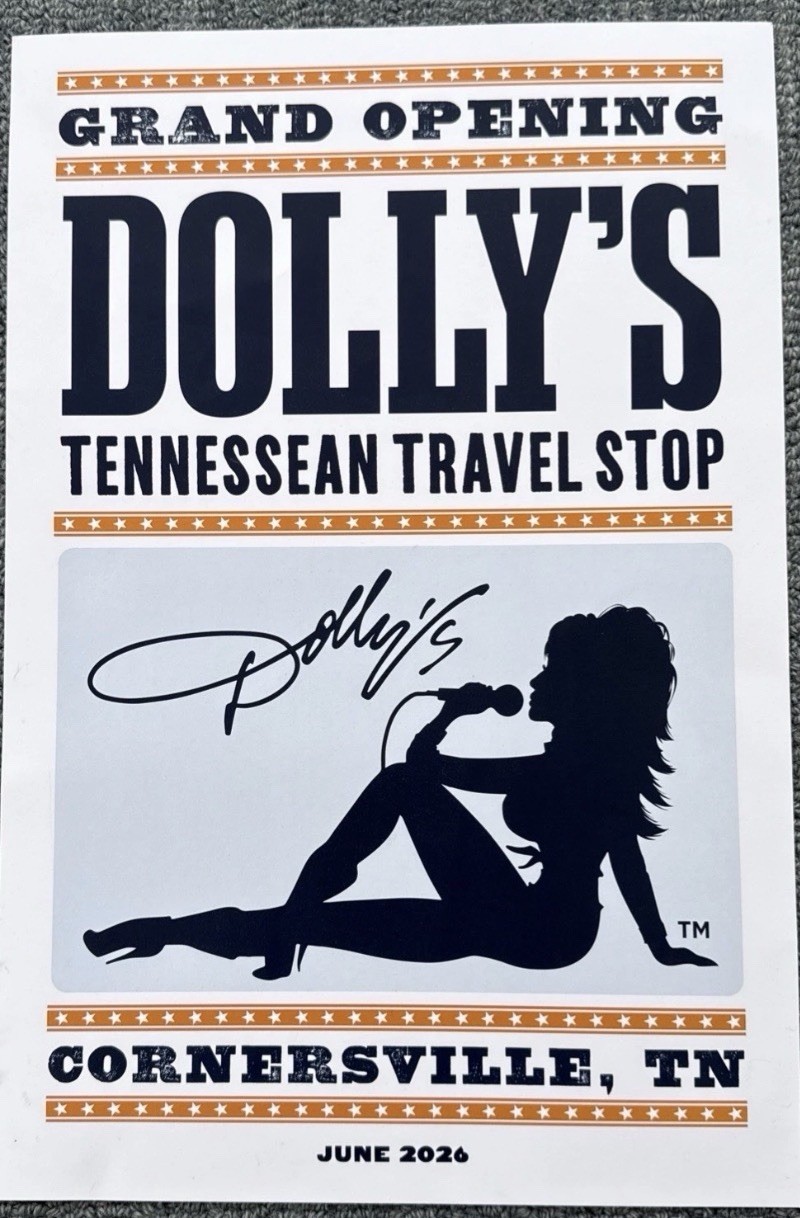 Dolly Parton - Dolly’s Travel Stop Grand Opening Poster- last dolly event