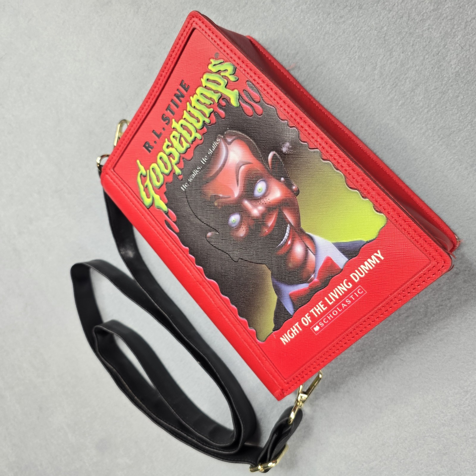 Loungefly Goosebumps Slappy Night of the Living Dummy Book Cover Crossbody Bag
