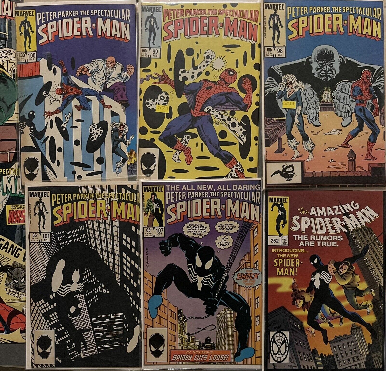 VINTAGE SPECTACULAR SPIDER-MAN COMIC LOT  1985