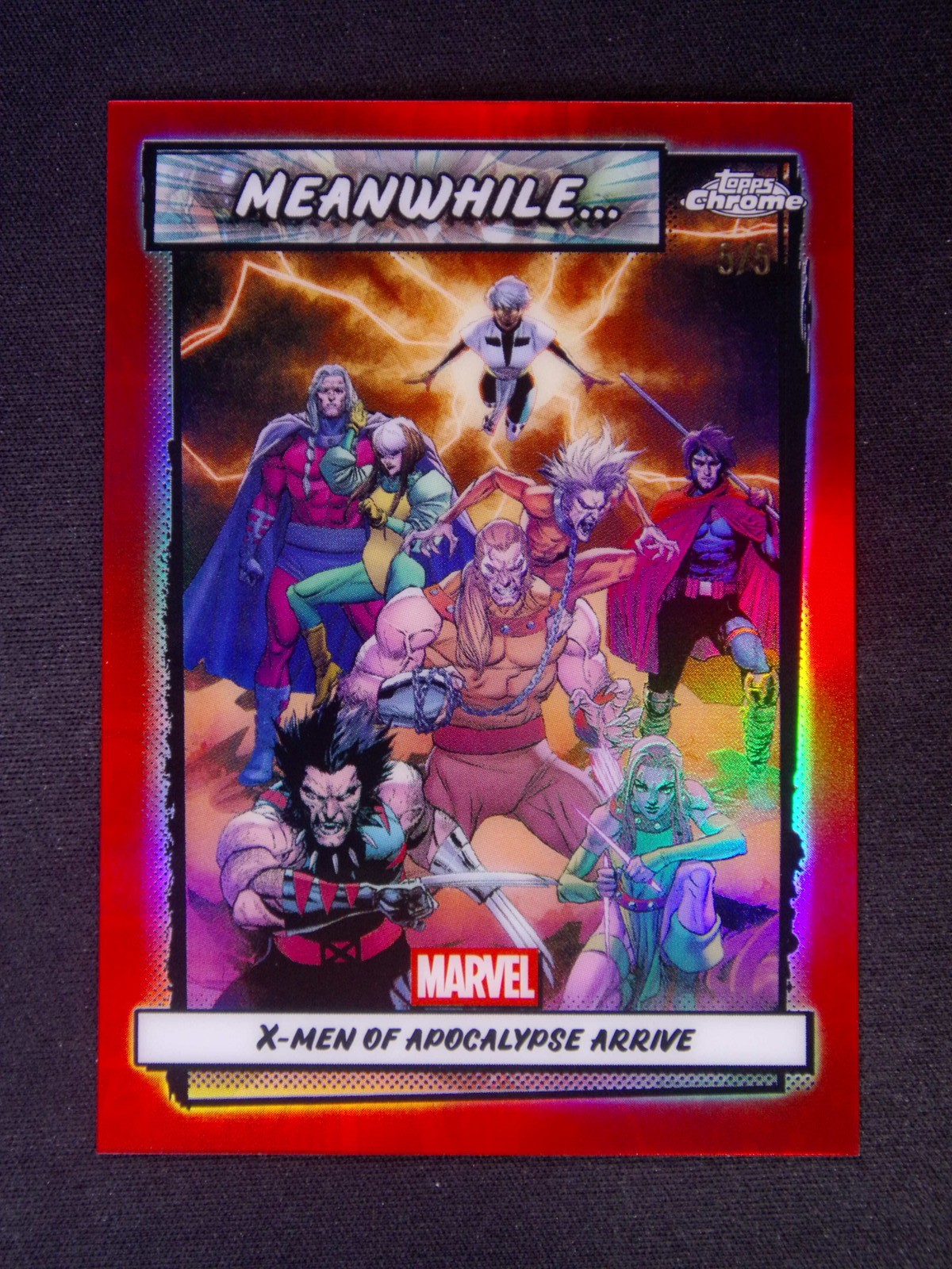 2026 Topps Chrome Marvel Comics Meanwhile X-Men Of Apocalypse Arrive Red 5/5≈1/1