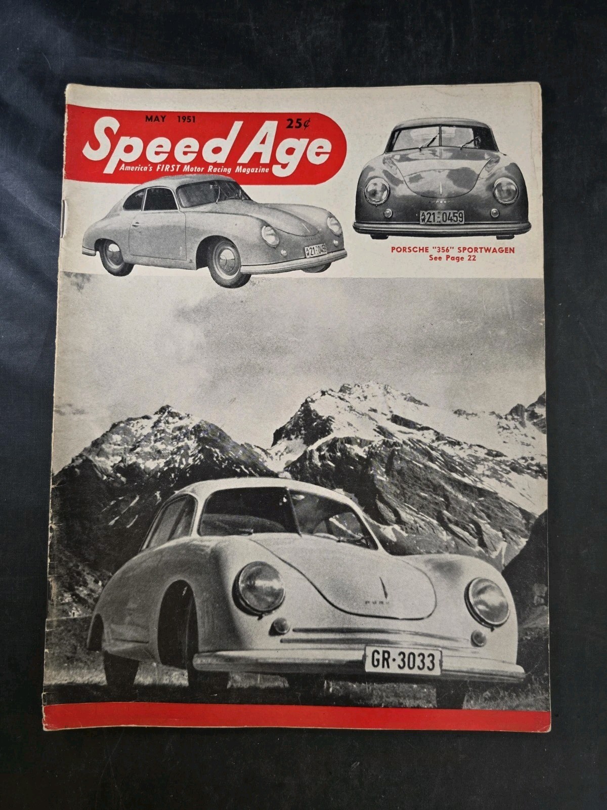 SPEED AGE Magazine May 1951  356 PORSCHE Auto Racing So-Cal Streamliner Monaco