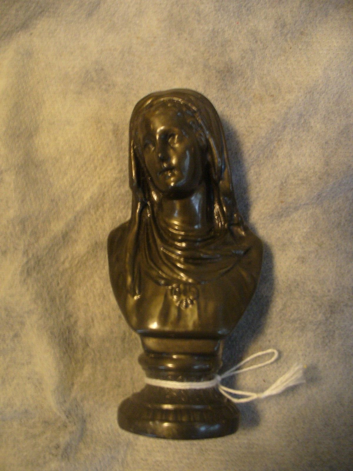Vintage Antique ? Bronze Virgin Mary Bust Marked J.B.