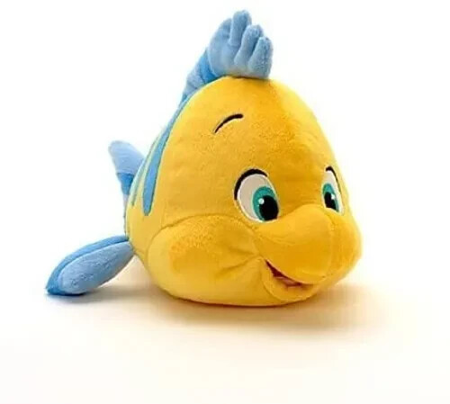 Disney The Little Mermaid : Flounder Plush ( New - 10 inches) NWT USA SELLER