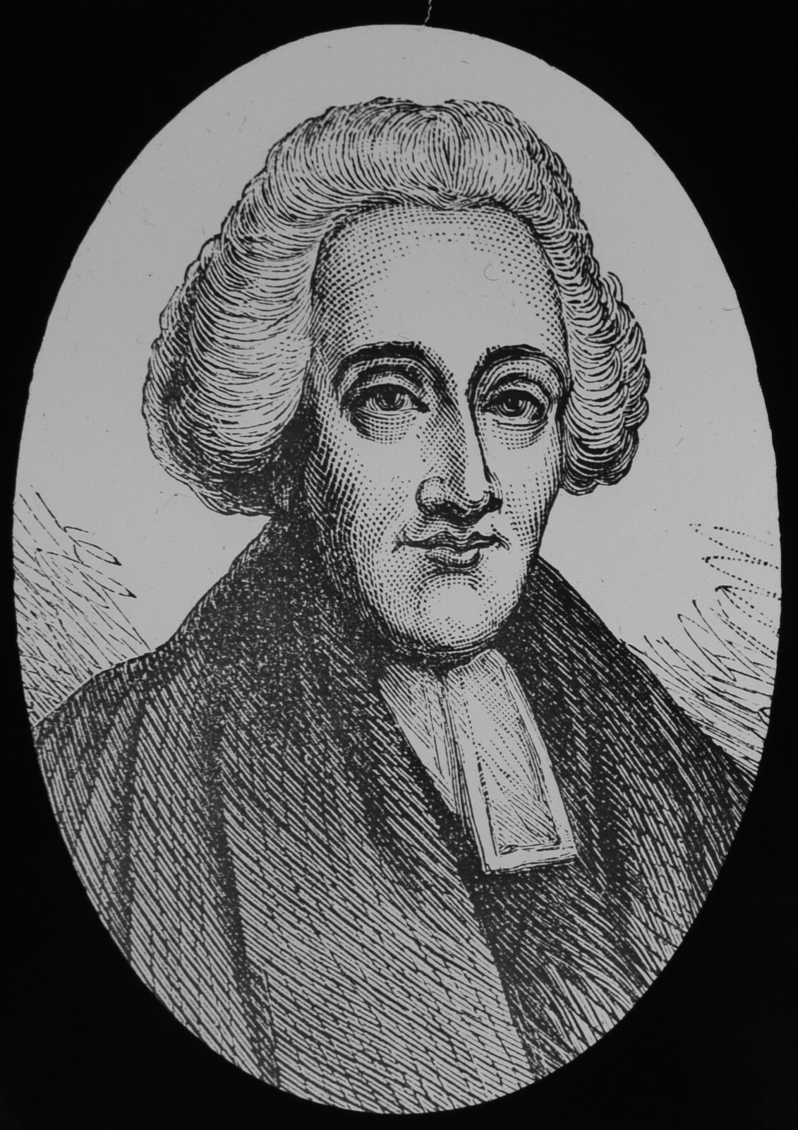 Magic Lantern Slide AUGUSTUS TOPLADY C1890 ILLUSTRATION ENGLISH HYMN WRITER