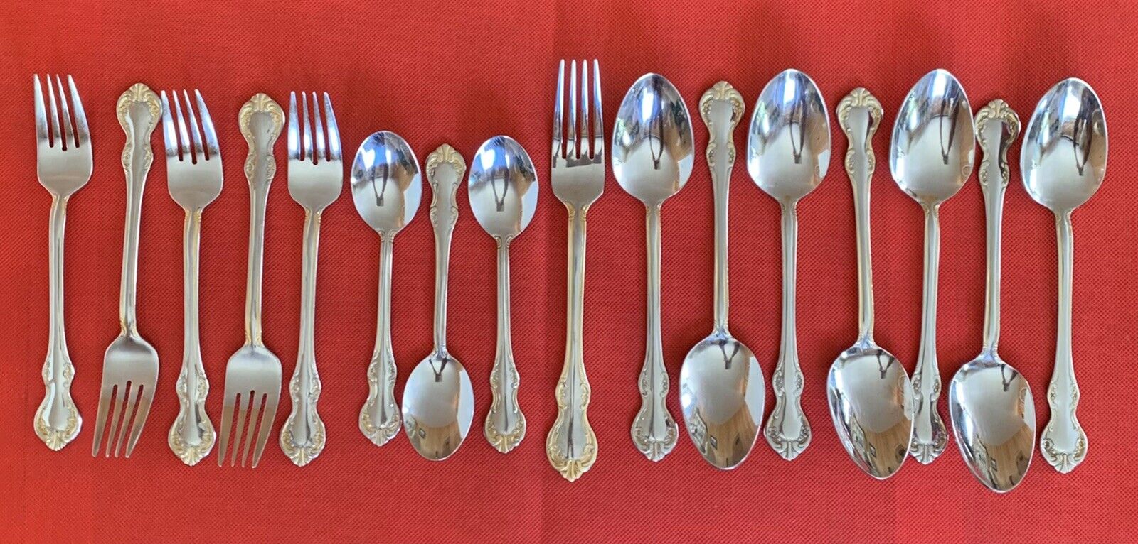 Cook’s Essentials Flatware Gold Tone Replacements 18/10 Stainless Steel