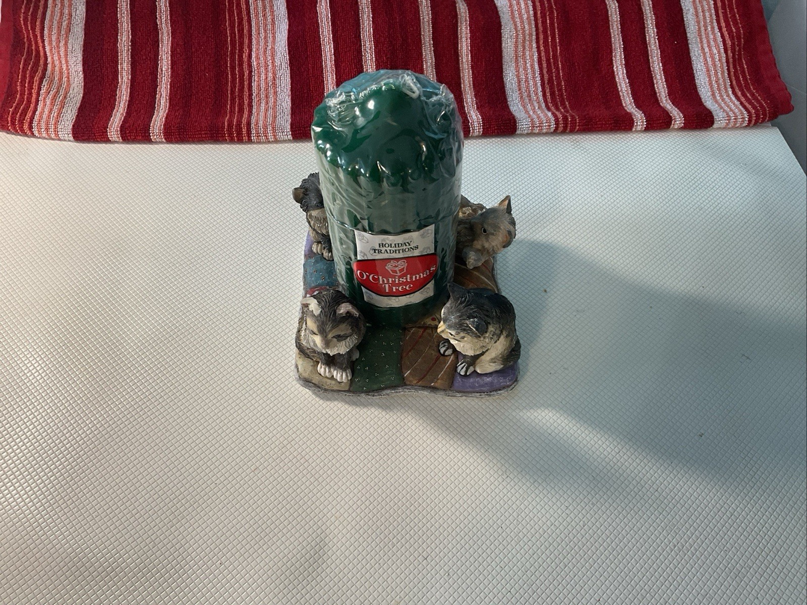 Vtg 1999 Lang Candles Family of Felines Cat Holder Lowell Herrero Christmas NWOB Vtg 1999 Lang Candles Family of Felines Cat Holder Lowell Herrero Christmas NWOB