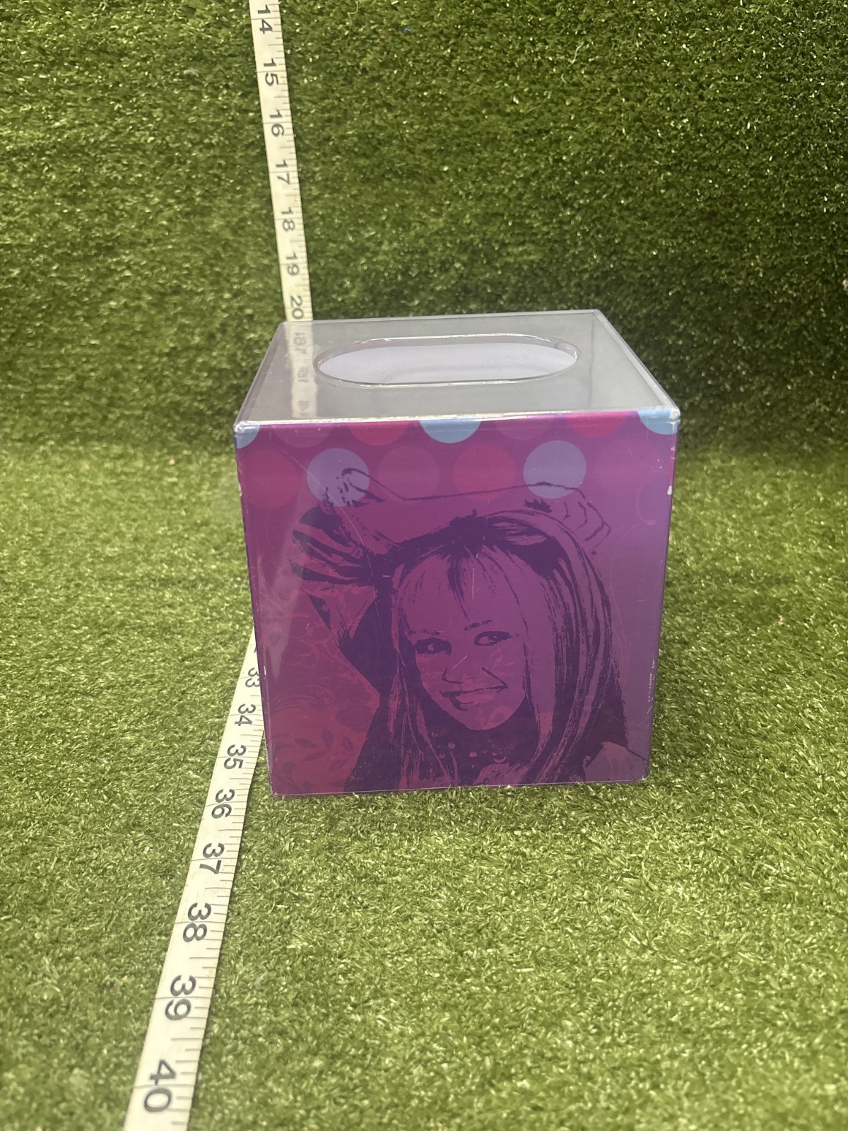 Disney Hannah Montana Secret Star Tissue Box Cover Acrylic Purple Disney Store