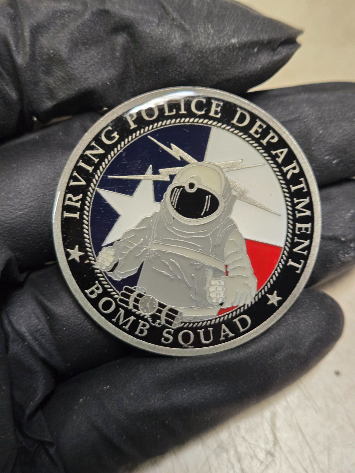 Irving Police Department Bomb Squad Challenge Coin Texas  RARE