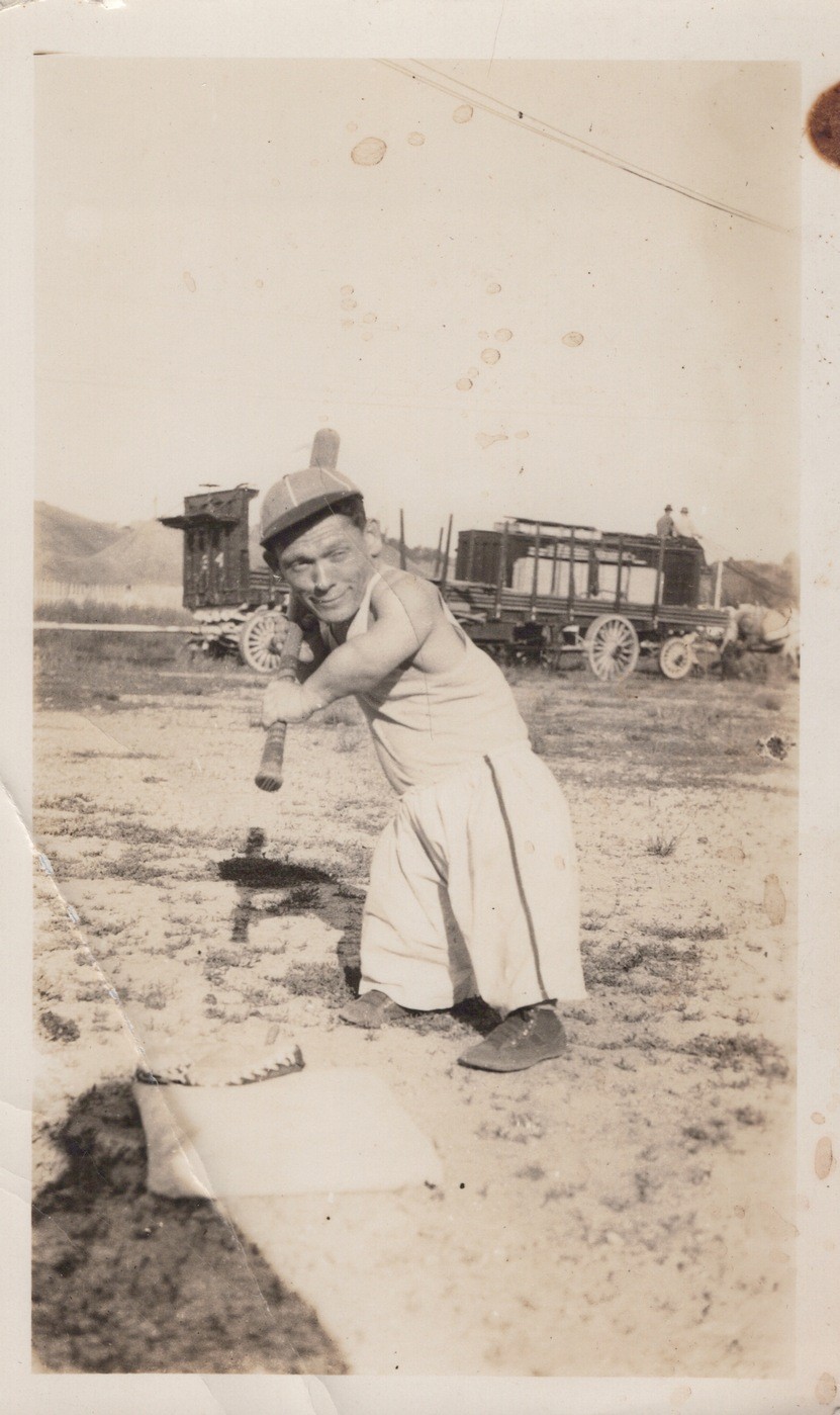 Ringling Bros RBBB Circus Lot Baseball Game Scene 1940s - Original Bangs Photo