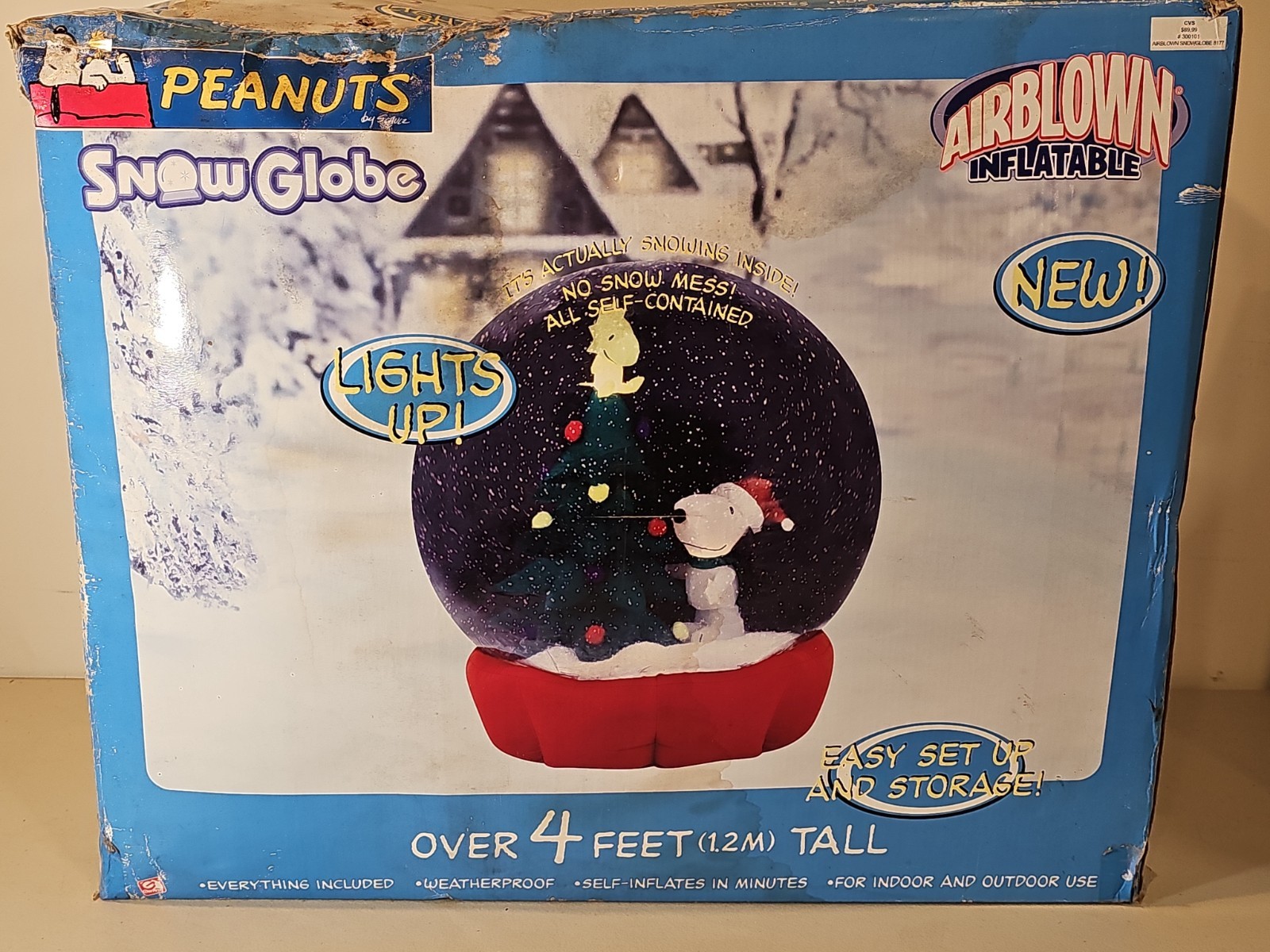 Peanut Snoopy 4' Snowglobe Inflatable Airblown Gemmy Rare Holiday Christmas NIB Peanut Snoopy 4' Snowglobe Inflatable Airblown Gemmy Rare Holiday Christmas NIB