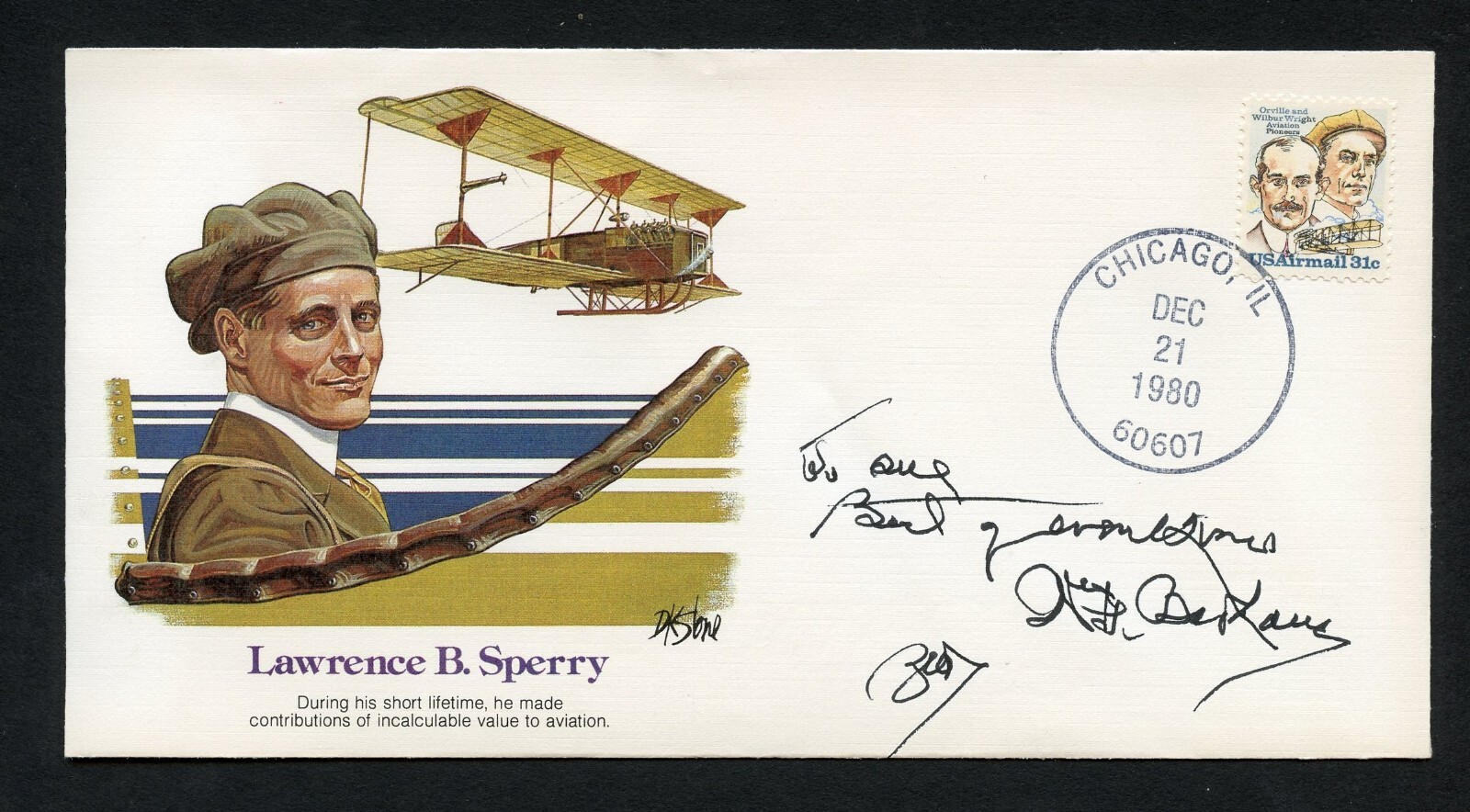 William Badham signed autograph First Day Cover WWII ACE USAS 91 Aero Squadron William Badham signed autograph First Day Cover WWII ACE USAS 91 Aero Squadron