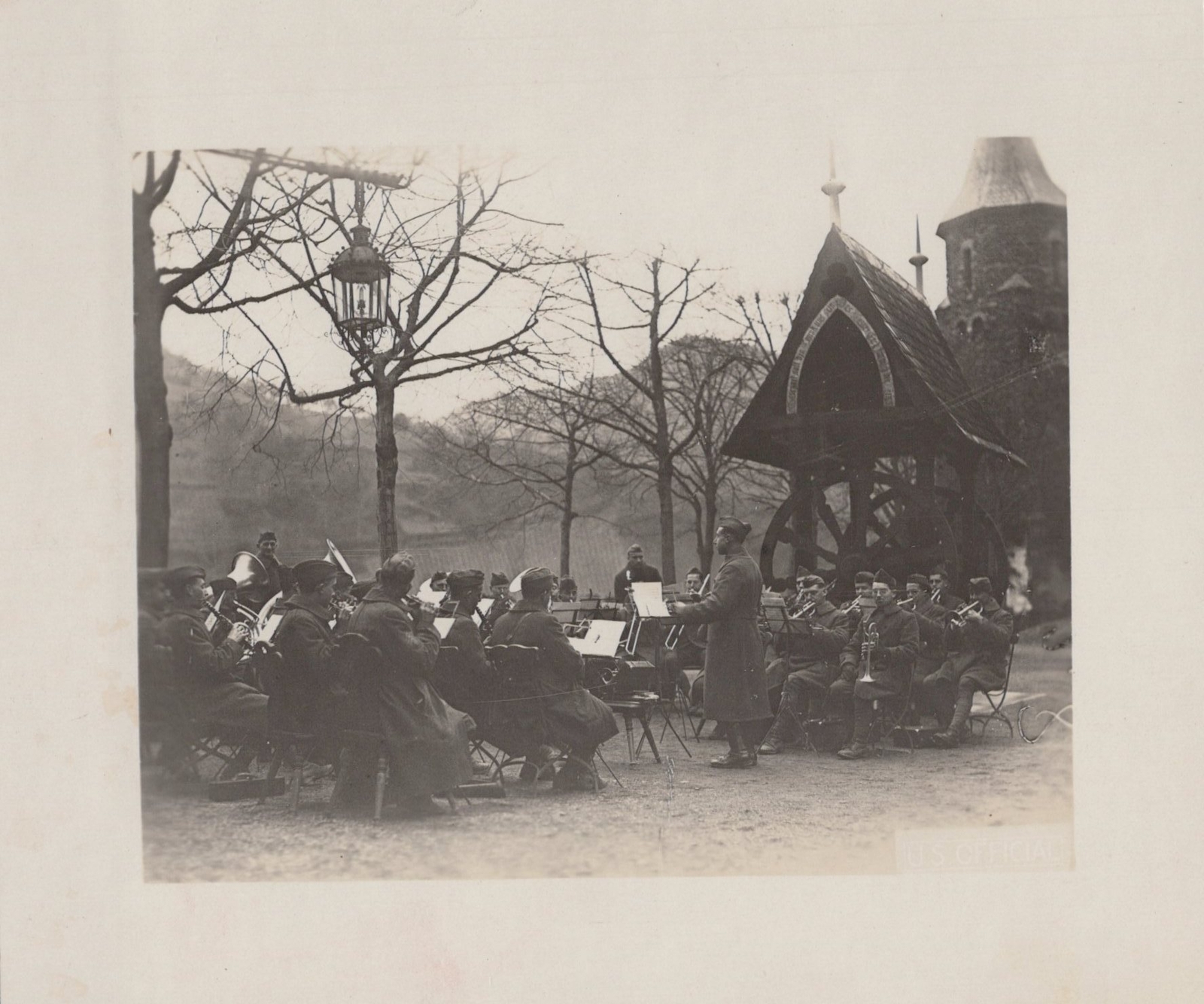 WW1 US AEF 1910s African American Band Coblenz Germany Rare - Original Photo