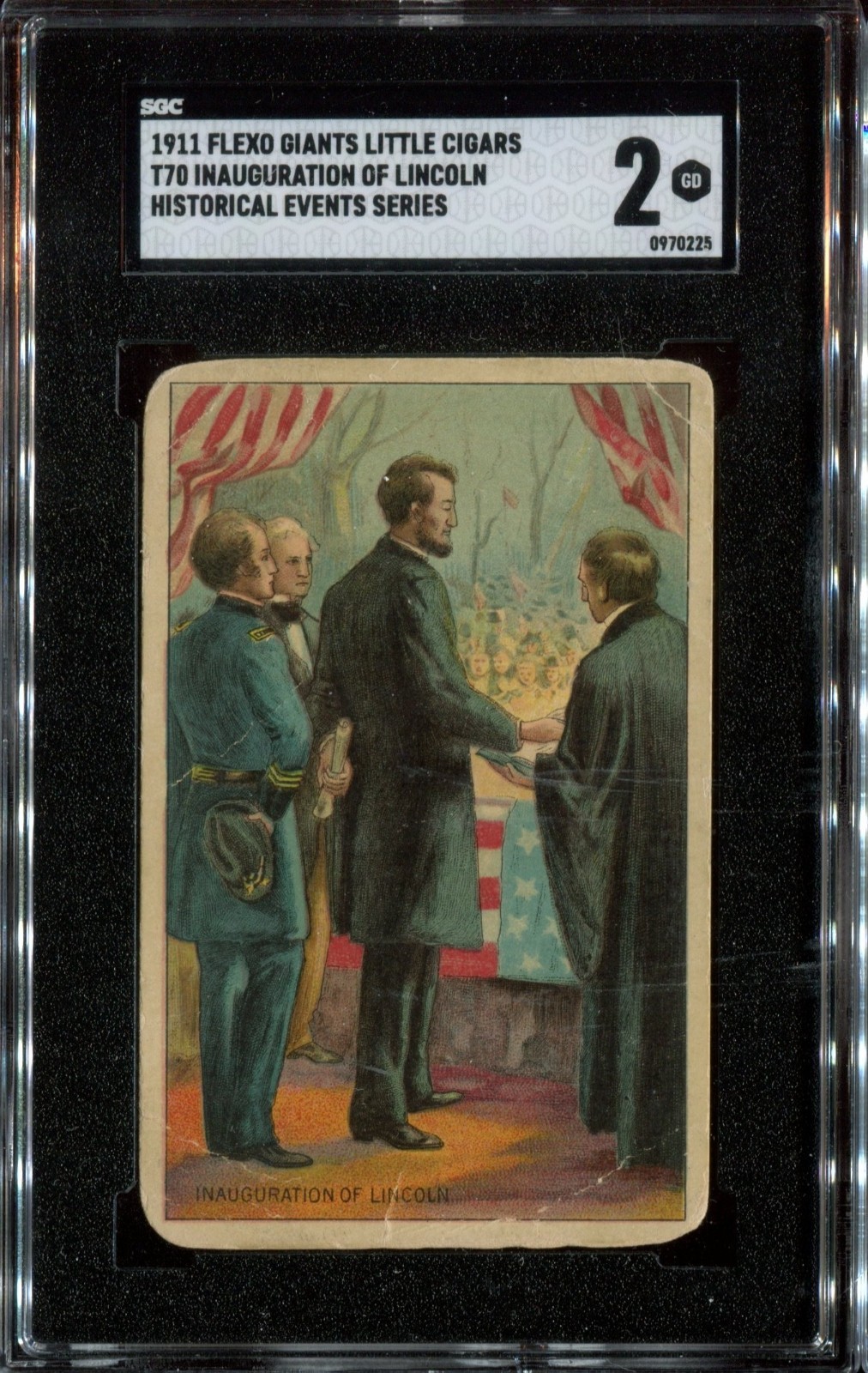 1910 Flexo Giants T70 Historical Events (PSA 2 GD) Inauguration of Lincoln 1910 Flexo Giants T70 Historical Events (PSA 2 GD) Inauguration of Lincoln