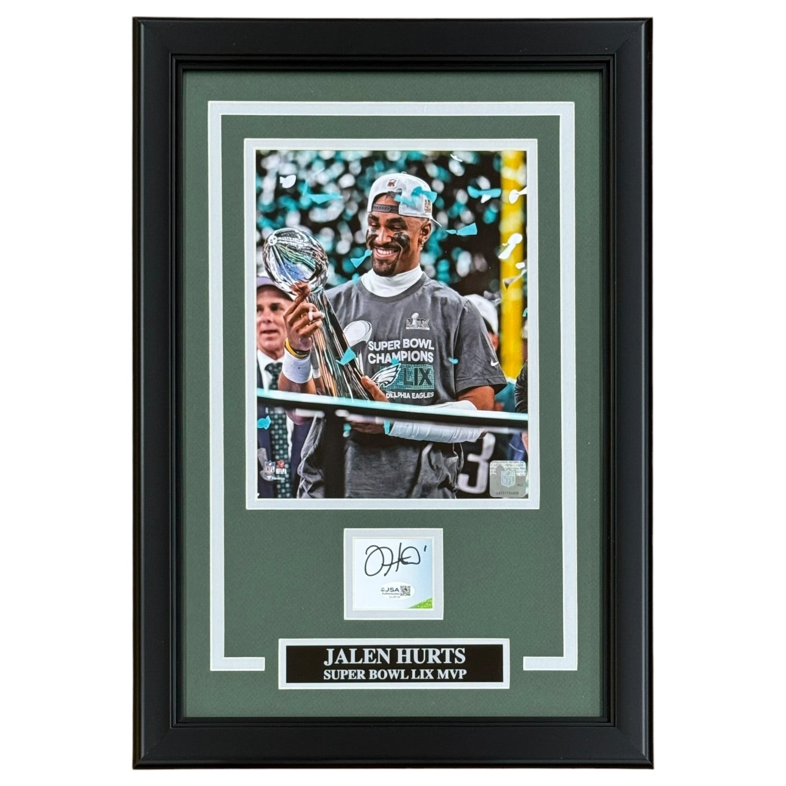 Jalen Hurts Autographed Philadelphia Eagles SB LIX MVP Signature Series Frame -