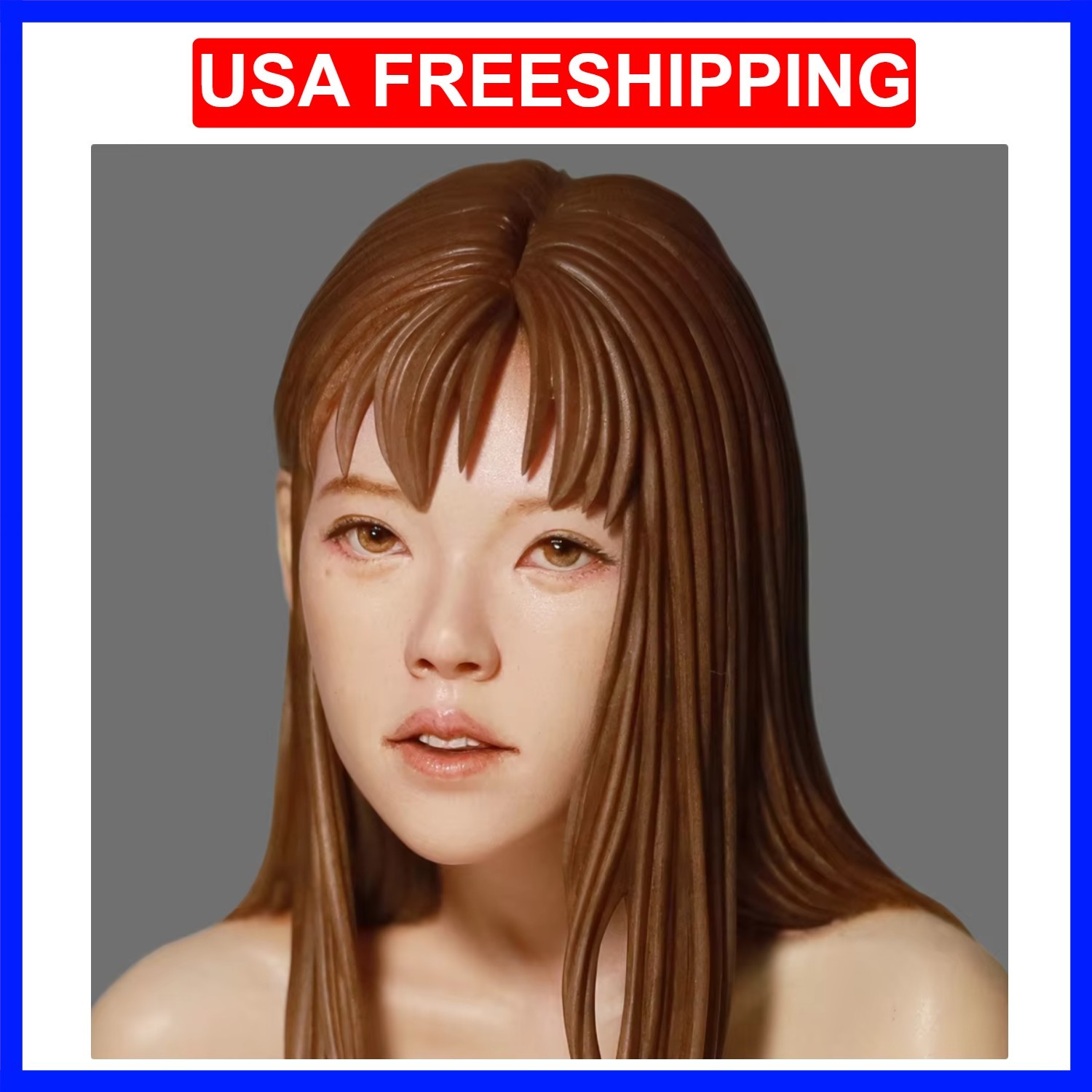 1/6 Long haired girl, Japanese girl, sitting posture, Resin Model figure, GK,...