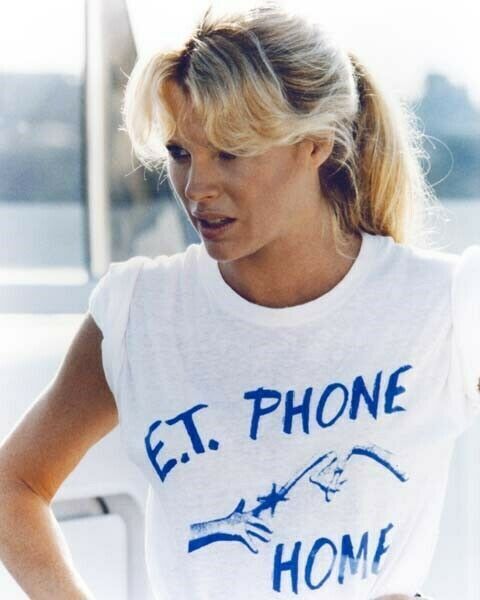 Kim Basinger wears E.T. t-shirt 1980's pose great 16x20 poster