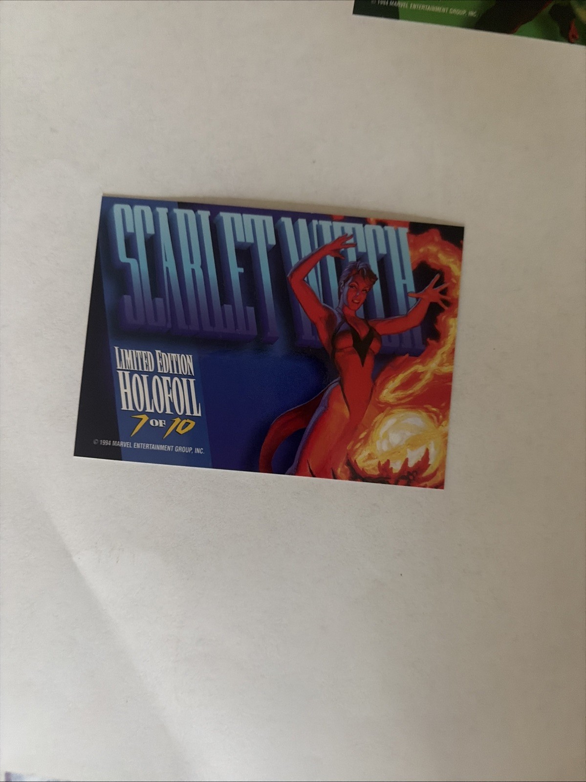 1994 Marvel Masterpieces Limited Edition Holofoil SCARLET WITCH 7 of 10