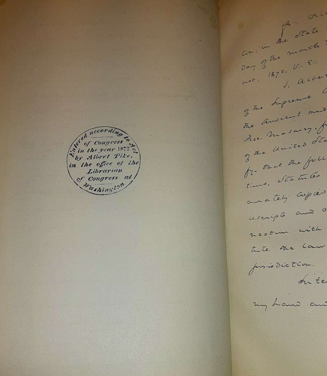 grand constitutions of freemasonry Ancient and Accepted Rite 1872