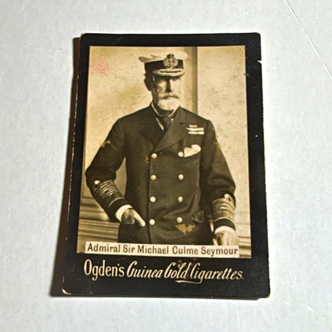 Ogdens Guinea Gold Cigarettes Tobacco Card Admiral Sir Michael Culme Seymour