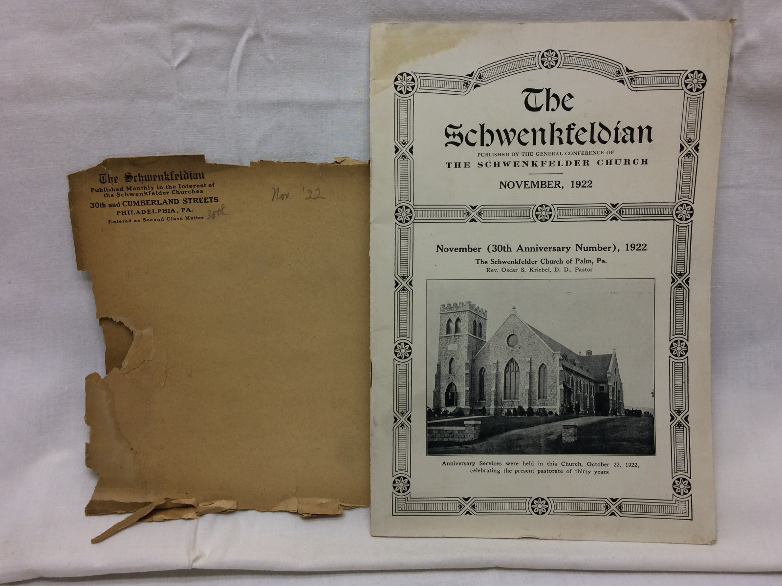 Vintage 1922 The Schwenkfeldian Schwenkfelder Church Philadelphia PA Vintage 1922 The Schwenkfeldian Schwenkfelder Church Philadelphia PA