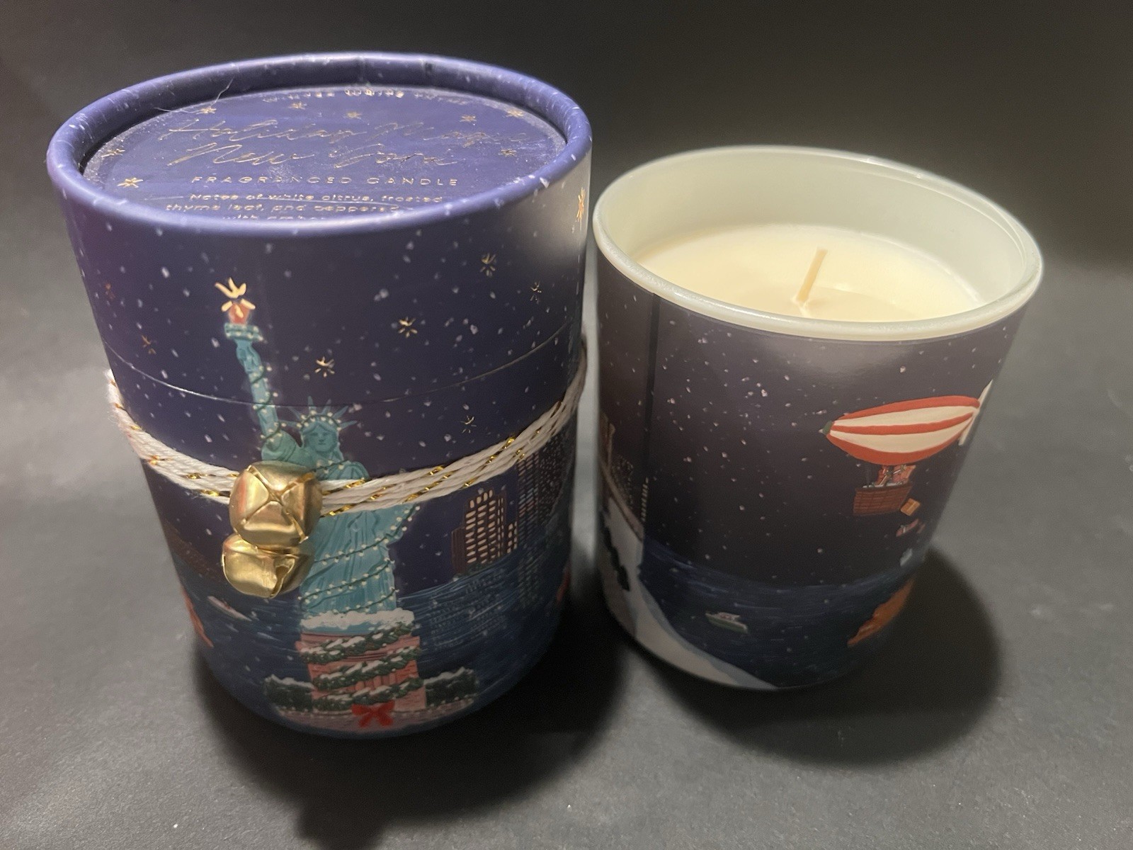 Anthropologie Holiday in the City NYC New York Winter White Thyme Candle