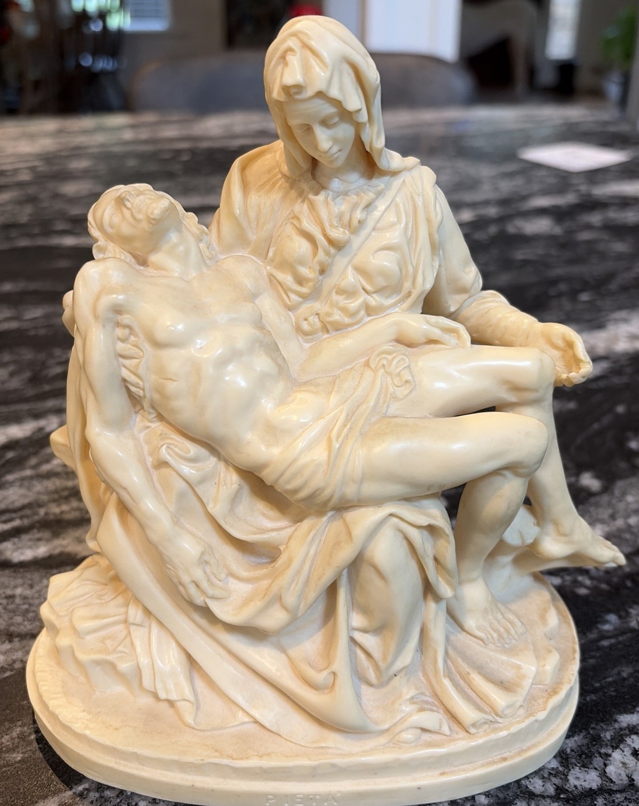 Mary holding Jesus Pieta Statue By A. Santini Made In Italy - Vintage Mary holding Jesus Pieta Statue By A. Santini Made In Italy - Vintage