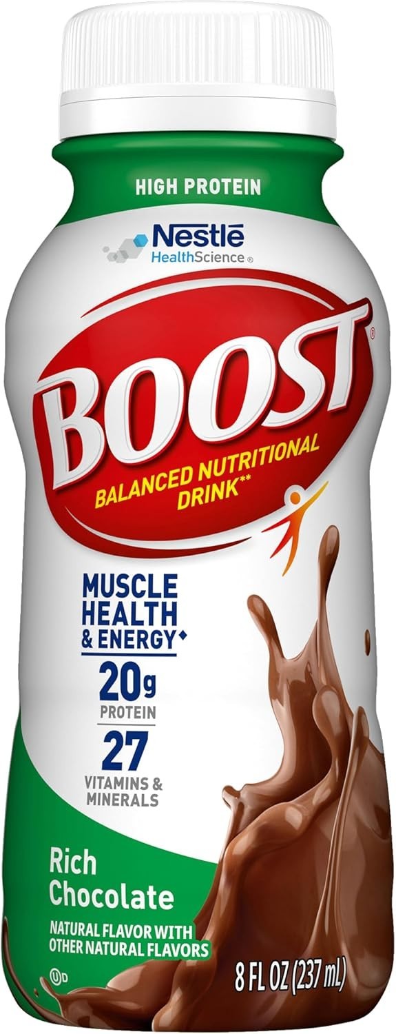 BOOST High Protein Nutritional Drink, Rich Chocolate, 20g Protein, 24 - 8 fl oz