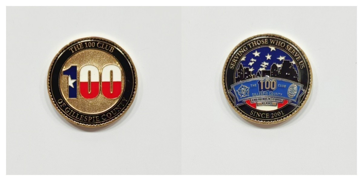 The 100 Club of Gillespie County Challenge Coin 2#2