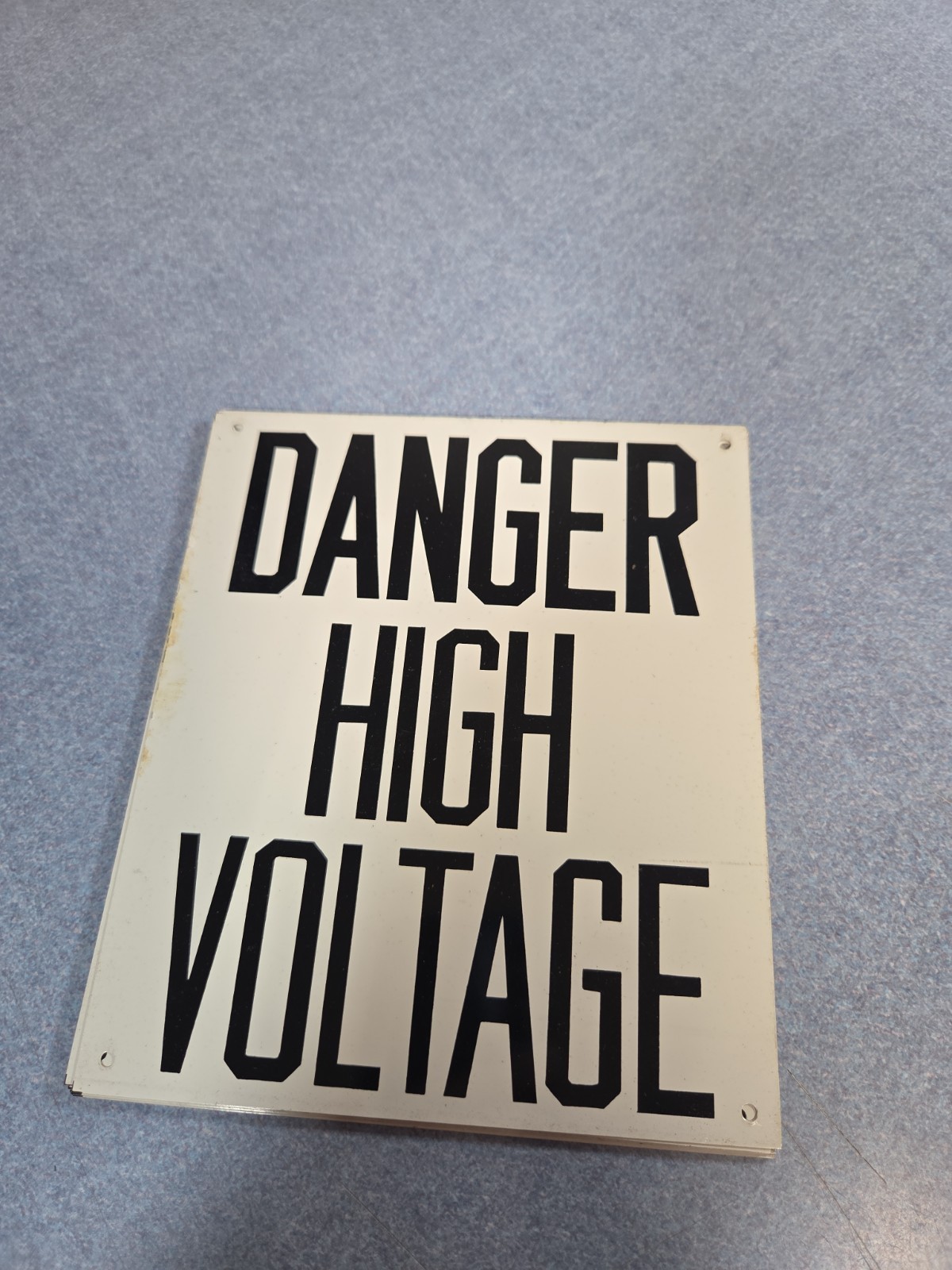 Vintage Danger High Voltage 6x7 Aluminum Sign NOS Vintage Danger High Voltage 6x7 Aluminum Sign NOS