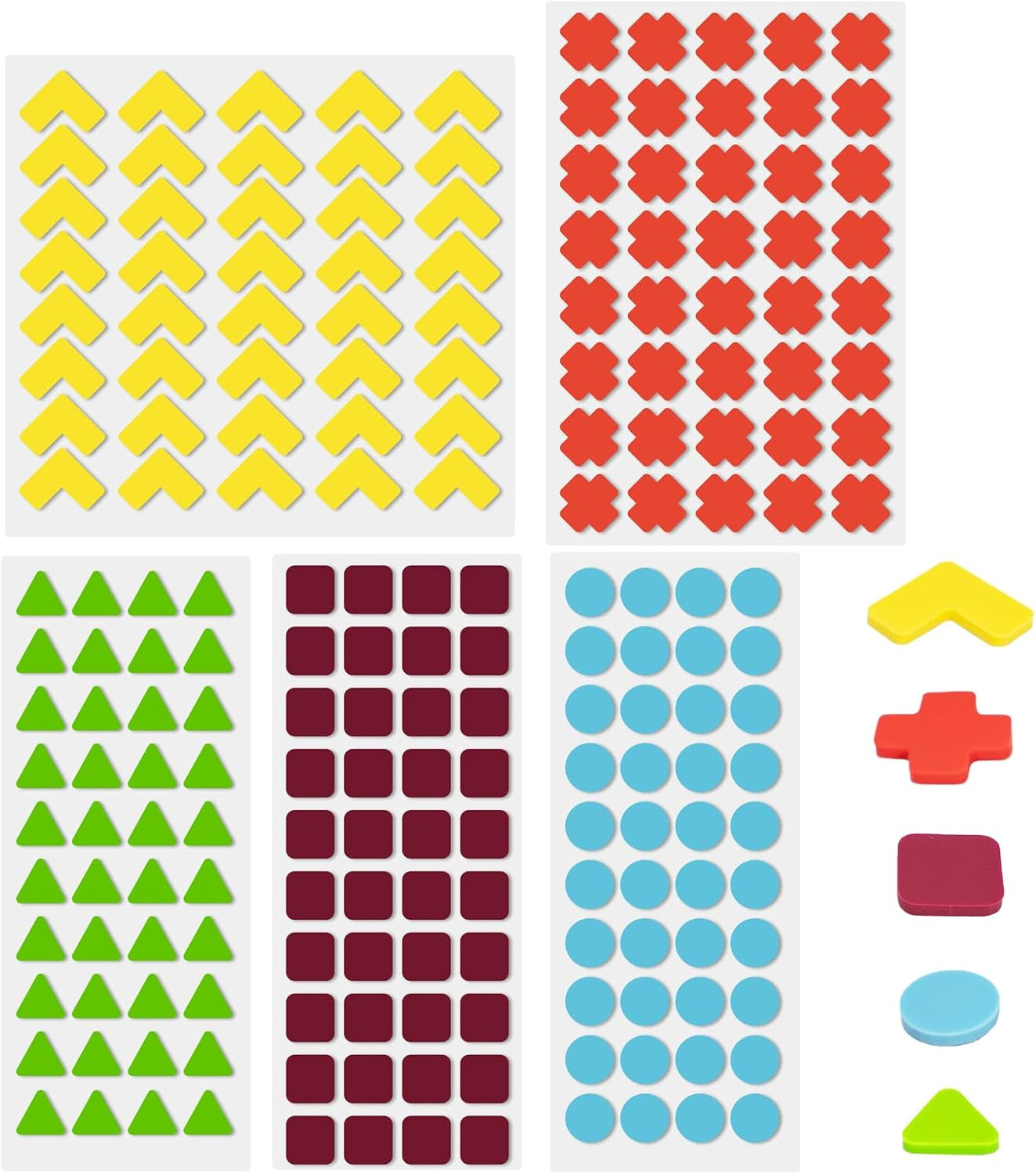 Bump Dots for Visually Impaired 200 Pcs Combo Pack(Yellow&Red&Blue&Purple&Green) Bump Dots for Visually Impaired 200 Pcs Combo Pack(Yellow&Red&Blue&Purple&Green)